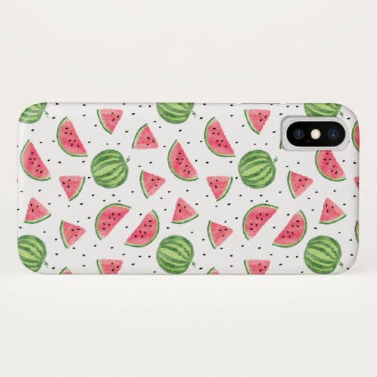 NeonAquarell-Wassermelone-Muster Case-Mate iPhone Hülle (Rückseite (Horizontal))