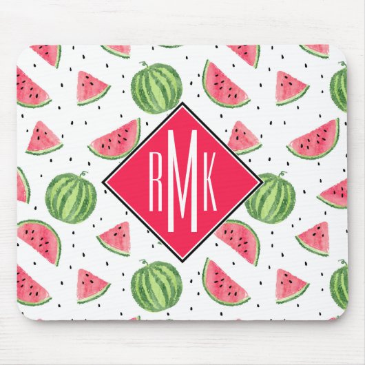 NeonAquarell-Wassermelone-Muster Mousepad (Vorne)