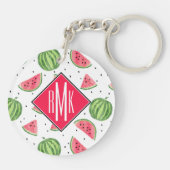 NeonAquarell-Wassermelone-Muster Schlüsselanhänger (Rückseite)