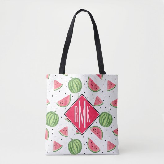 NeonAquarell-Wassermelone-Muster Tasche (Vorderseite)