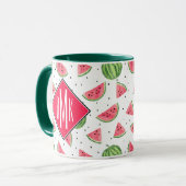NeonAquarell-Wassermelone-Muster Tasse (Vorderseite Links)
