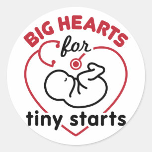 Neonatal NICU Nurse Big Hearts für Tiny Starts Runder Aufkleber