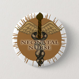 NeoNatal Nurse Caduceus Button