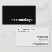 Neonatologie. Visitenkarte (Vorne/Hinten)