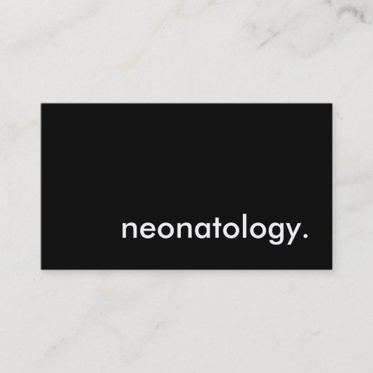 Neonatologie. Visitenkarte (Vorderseite)