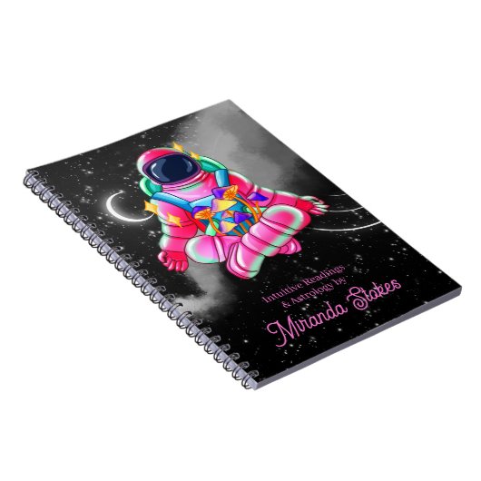 Neonatronin Outer Space Night Sky Pink Notizblock (Rechte Seite)