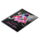 Neonatronin Outer Space Night Sky Pink Notizblock (Linke Seite)