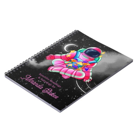 Neonatronin Outer Space Night Sky Pink Notizblock (Linke Seite)