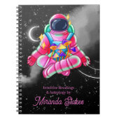 Neonatronin Outer Space Night Sky Pink Notizblock (Vorderseite)
