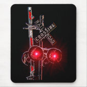 NeonBahnübergang Signal- Mousepad (Vorne)