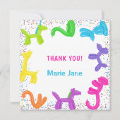 Neonballons, Tierballons danke (Vorderseite)