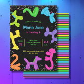 Neonballons, Tierballons Einladung