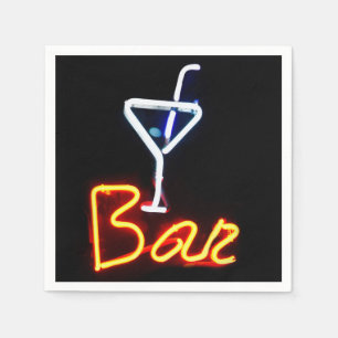 NeonBar-Zeichen-Cocktail-Serviette Serviette
