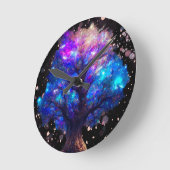 Neonbaum Runde Wanduhr (Winkel)