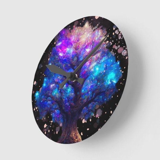 Neonbaum Runde Wanduhr (Winkel)