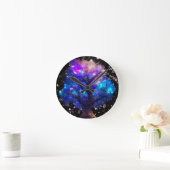 Neonbaum Runde Wanduhr (Zuhause)