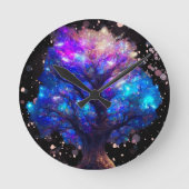 Neonbaum Runde Wanduhr (Vorderseite)
