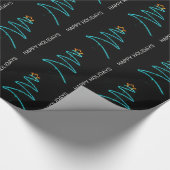 Neonbaumfeiertage Geschenkpapier (Ecke)