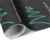 Neonbaumfeiertage Geschenkpapier (Rolleneckpunkt)
