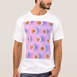 Neonbeleuchtetes Multicolor Chamomile Array. T-Shirt