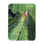 Neonbeleuchtung im Korridor des Flughafens O'hare, Magnet (Vertikal)