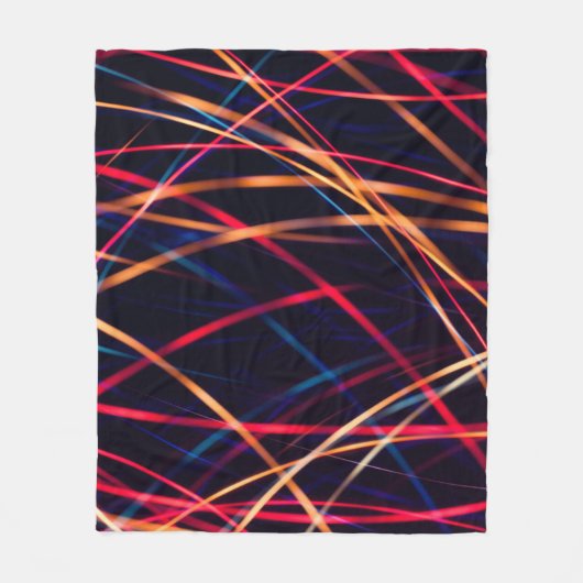Neonbeleuchtung Textur mit langer Belichtung.abstr Fleecedecke (Vorderseite)