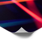 Neonbeleuchtung Textur mit langer Belichtung.abstr Poster (Ecke)