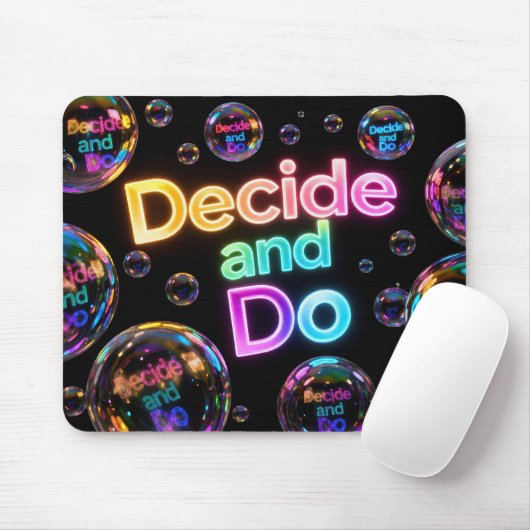 Neonblasen mit motivierendem Zitat Mousepad (Mit Mouse)