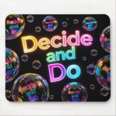 Neonblasen mit motivierendem Zitat Mousepad (Vorne)