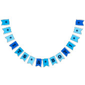 Neonblau | Es ist ein Junge! | Benutzerdefiniert Wimpelkette (Alle)