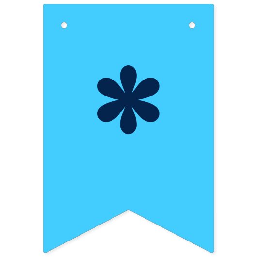 Neonblau | Es ist ein Junge! | Benutzerdefiniert Wimpelkette (Zweite Fahne)