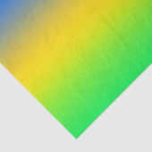 Neonblau, gelb, grüner Farbverlauf, ombre. Seidenpapier (Ausschnitt)