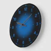 Neonblau Große Wanduhr (Winkel)