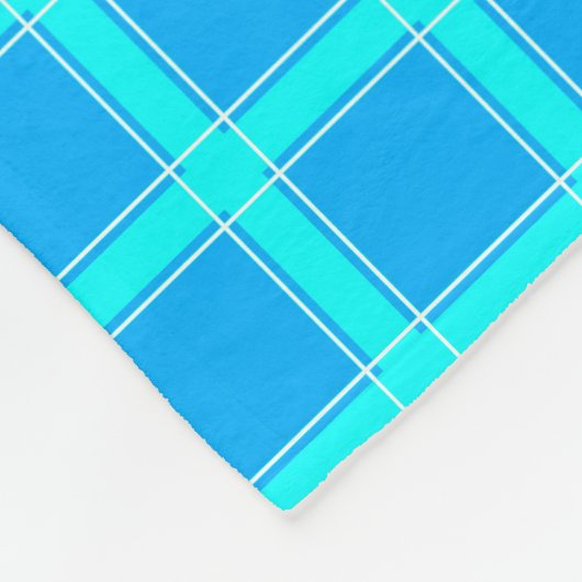 Neonblau-leuchtendes Muster Fleecedecke (Ecke)