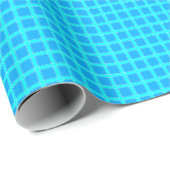 Neonblau-leuchtendes Muster Geschenkpapier (Rolleneckpunkt)
