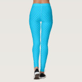 Neonblau-leuchtendes Muster Leggings (Rückseite)