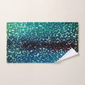 Neonblau-Mosaik über grobkörniges Glas Badhandtuch Set (Handtuch)
