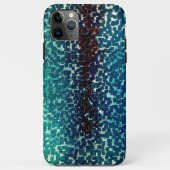 Neonblau-Mosaik über grobkörniges Glas Case-Mate iPhone Hülle (Rückseite)