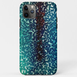 Neonblau-Mosaik über grobkörniges Glas Case-Mate iPhone Hülle