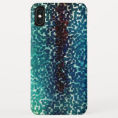Neonblau-Mosaik über grobkörniges Glas Case-Mate iPhone Hülle (Rückseite)