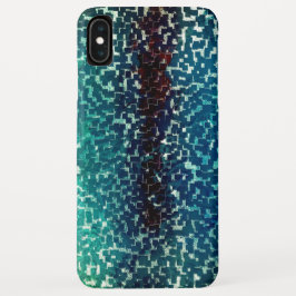 Neonblau-Mosaik über grobkörniges Glas Case-Mate iPhone Hülle