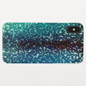 Neonblau-Mosaik über grobkörniges Glas Case-Mate iPhone Hülle (Rückseite (Horizontal))