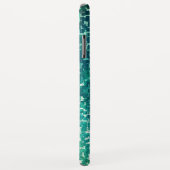 Neonblau-Mosaik über grobkörniges Glas Case-Mate iPhone Hülle (Hinten/Rechts)