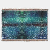 Neonblau-Mosaik über grobkörniges Glas Decke (Vorderseite)