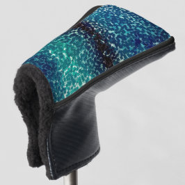 Neonblau-Mosaik über grobkörniges Glas Golf Headcover