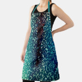 Neonblau-Mosaik über grobkörniges Glas Schürze (InSitu)