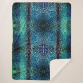 Neonblau-Mosaik über grobkörniges Glas Sherpadecke (Vorderseite)