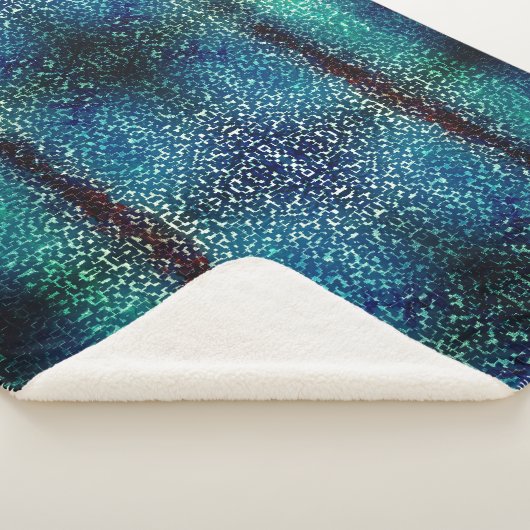 Neonblau-Mosaik über grobkörniges Glas Sherpadecke (3/4)