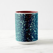 Neonblau-Mosaik über grobkörniges Glas Tasse (Zentrum)