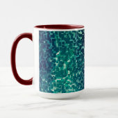 Neonblau-Mosaik über grobkörniges Glas Tasse (Links)